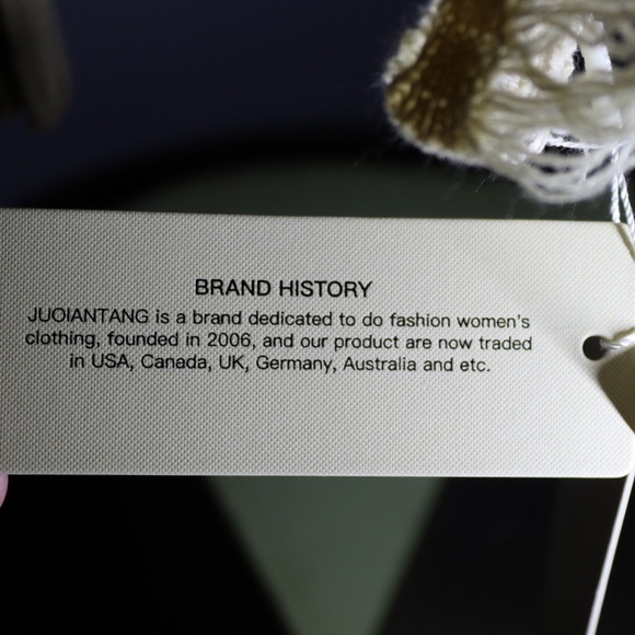 Juoiantang brown and cream distressed sweater, size Large - Picture 8 of 9